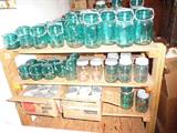 1976 blue bail jars & other blue canning jars