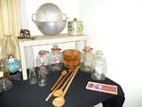 older Jars , STAR strainers,apple butter spoons etc.