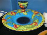 Clay Art Chile Fiesta Hand painted Stone Lite 2003 Clay Art