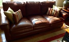 Hancock & Moore Brown Leather Welch Sofa (69" x 22" x 36")