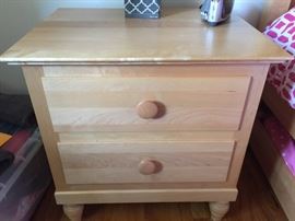 Crate and Barrel Twin Trundle Bed Set: Trundle Bed, Night Stand (24" x 19" x 24"), 6 Drawer Highboy (33" x 19" x 55"), Student Desk (48" x 19" x 31"), Mirror (27" x 26")