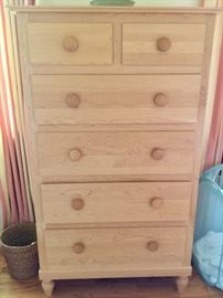 Crate and Barrel Twin Trundle Bed Set: Trundle Bed, Night Stand (24" x 19" x 24"), 6 Drawer Highboy (33" x 19" x 55"), Student Desk (48" x 19" x 31"), Mirror (27" x 26")