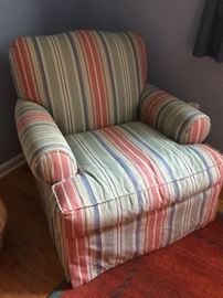 Crate and Barrel Striped Club Chair (31" x 36" x 34')