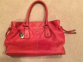 Tod's Red Leather Purse