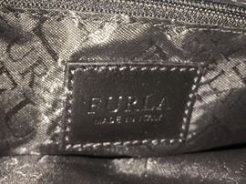 Furla Black Leather /  Woven Purse