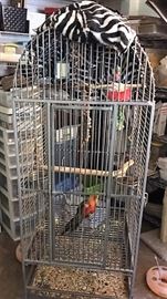 Wrought bird cage 