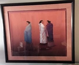 RC Gorman (1931-2005) signed & numbered lithograph "Whispers"