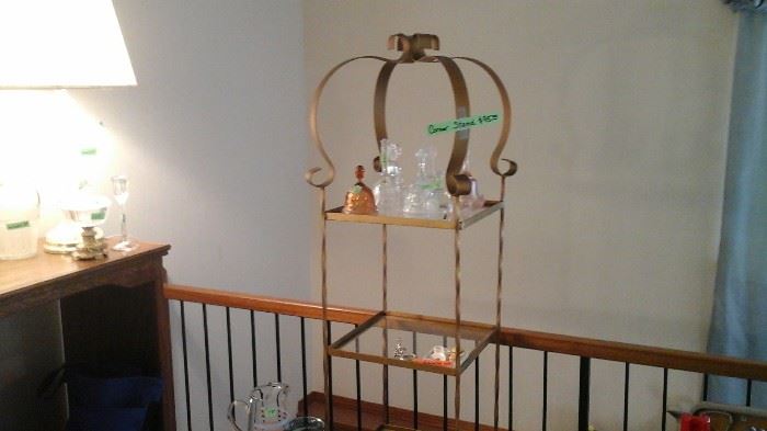 Nice metal stand with 4 tiers of glass