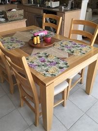 rectangular kitchen table with 4 chairs 