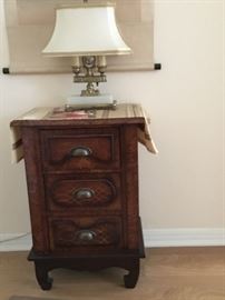 3 drawer end table