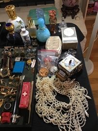 Longaber, perfume bottle, men's new and vointage watches, antique perfume bottles, pen knifes, dagger, men's jewelry, 