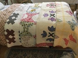 4 vintage quilts