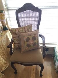 cane backed French Provincial chair