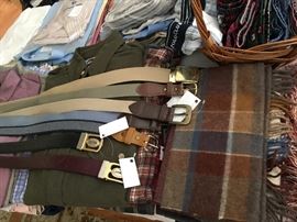 BALLY BELTS, WOOLS AND CASHMERES SCARFS