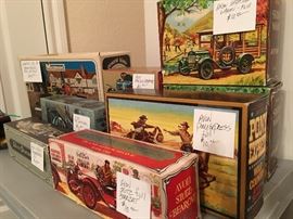 Massoud and avon car collectibles in boxes