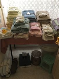 bath towels and bathroom accessories