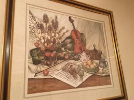 Framed Joan Stier (b. Syracuse, 1940) print signed and numbered, 91/ 1200.