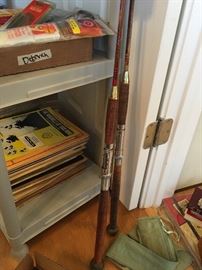 Pair of genuine signed Halford Knockabout Tonkin bamboo rods