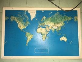 Vintage molded plastic maps.