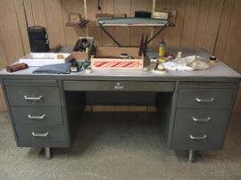 Vintage Anderson-Hickey Co. metal desk.