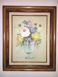 Assorted wall décor--framed prints, paintings and more.