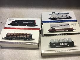 Small model train cars.