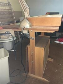 Adjustable drafing/art table.