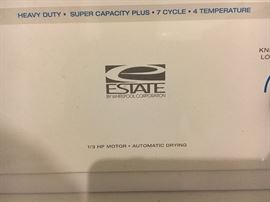 Older "Estate" washer and dryer.