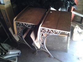 Vintage school desks