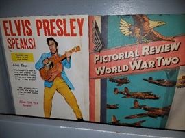 Elvis Presley Speaks magazine (1956) & Pictorial Review of World War Two. 
