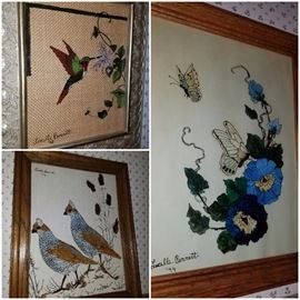 Lucille Bennett originals - reverse glass paintings