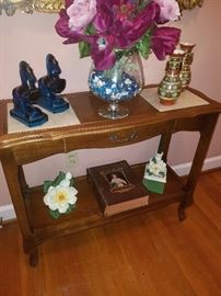 Wood & marble sofa table