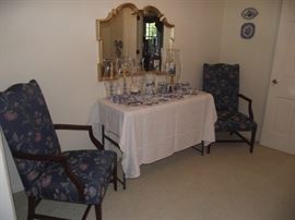 Ethan Allen high back arm chairs