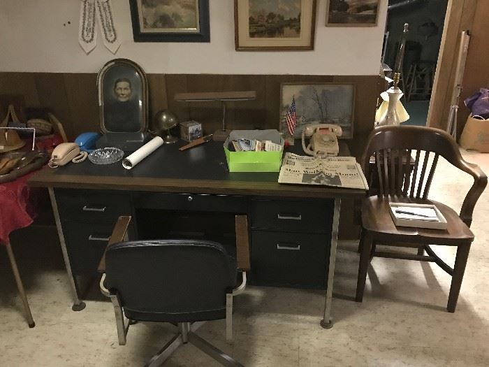 Vintage Mid-Century Desk & Chair