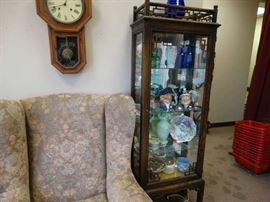 Over sized Custom Wing-Back, Mirrored & Lighted Display, "regulator" Wall Clock