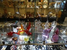 Vintage Glass Heisey,, etc. Glass Animals