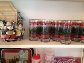 Coke Christmas glasses