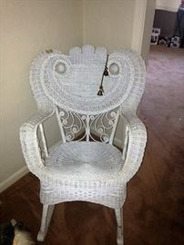 vintage wicker rocker