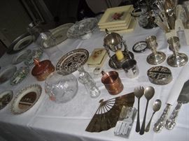 Silver-plate, sterling and decorator plates.