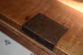 Hardware on the 1700's dresser (Queen Anne Hardware)