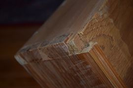 Detail on the 1700's dresser