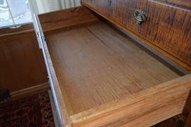 1700's dresser; detail inside of a drawer