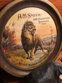 Beautiful Advertising Tray from A.M. Smith Pure Wines and Liquors~ Minneapolis