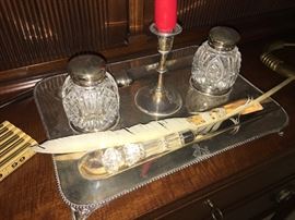 Victorian Inkwell Stand