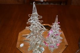 Glass Christmas Trees (signed)