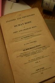 Antique Books; Anatomy and Physiology of the Human Body by John and Charles Bell. Fifth Edition. 1827. Covers are loose. 