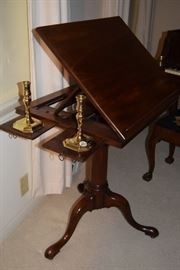 Antique English Lectern with Four Candle Stands. Chippendale/Mahogany