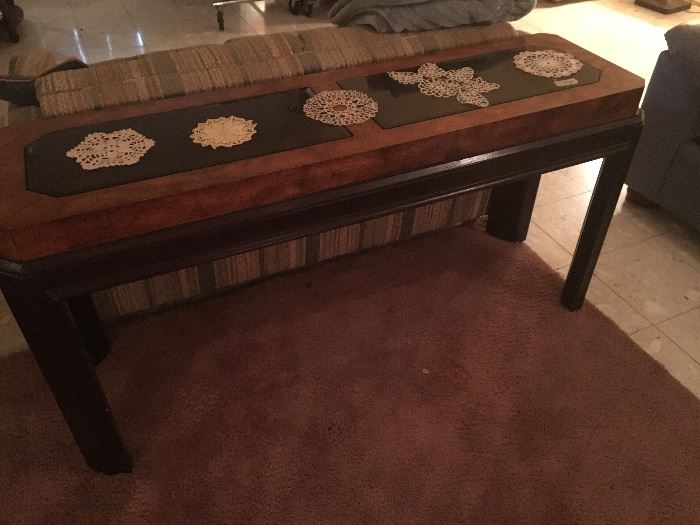 wood & glass quality sofa table