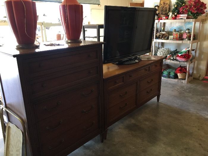 2 drexel  pieces- triple dresser - and chest of drawers-  super quality -dovetailed - beautiful pieces 