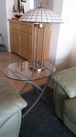 Contemporary end table and lamp